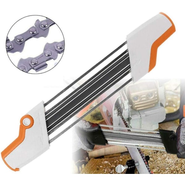 Ketjun teroitin 2 in 1 Metalli 3/8\" D 4.0mm Vaihto Stihl Ketju Valkoinen
