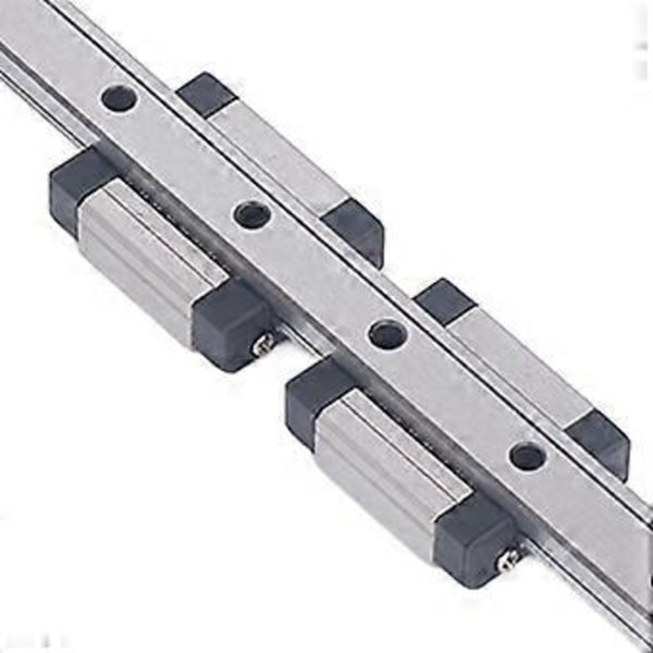 MGN12C Linjär Guide Skena Rostfritt Stål Hög Precision 4-punkts Kontakt Linjär Skena Slide med 2 Sliders för 3D-Skrivare 500mm / 19.69in