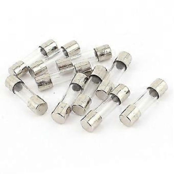 10 stk. 250 V 250 Ma 0,25 A Hurtig Sikring 5 X 20 Mm Glasrør