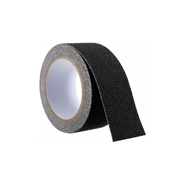 Anti-Slip Adhesive - Non-Slip Adhesive Tape for Indoor and Outdoor Floors - Ideal for Stairs and Steps - Black - 5 m