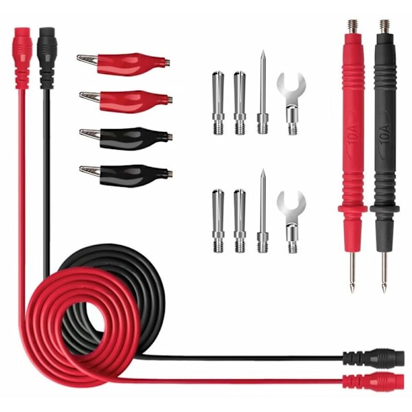 16-i-1 multifunktionell fri kombinationsmultimeter testledningssats, silikontestledning, elektronisk testsondset-DENUOTOP
