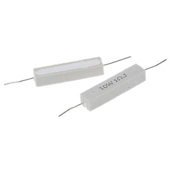 10 stk. trådviklet keramisk cementmodstand 1 Ohm 5% 10w Watt