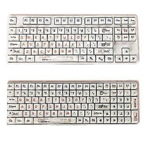 122 Tangenter Katt Förskola PBT DYE-SUB Tangent XDA Profil Söta Tangenter för Mekaniskt Gaming Tangentbord Cherry Mx Switch