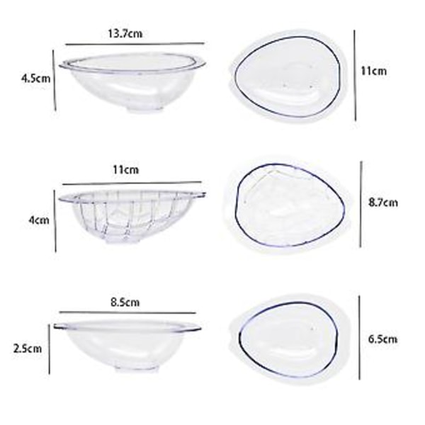 6 st DIY Chokladform 3D Äggform Ba C Form Kakbedömningskit Ba Past