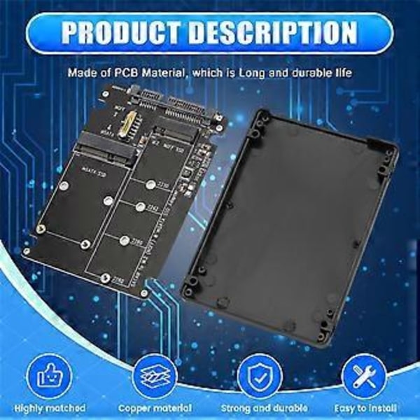 NGFF til SATA Seriel Adapter MSATA til SATA3.0 Dobbelt Formål 2-I-1 Adapterboks Sub Interne og Eksterne Boards