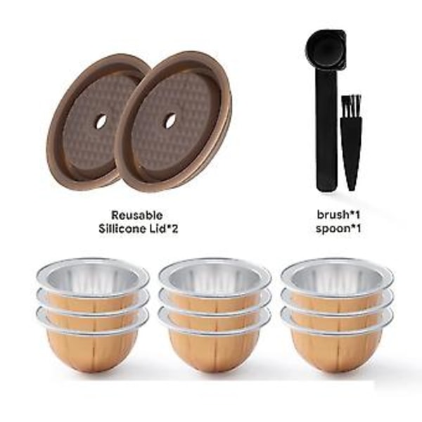 Silikonkapselbrett for gjenfyllbare Nespresso Vertuo-kapsler