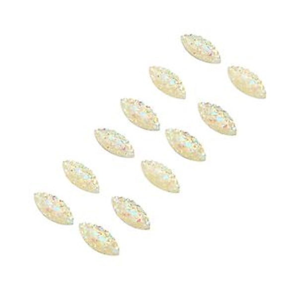 48 stk. Påsyning Rhinestones 0,3x0,6in Elegant Farveægte Flatback Multi Purpose Glas Rhinestones til Tøj Taske Sko