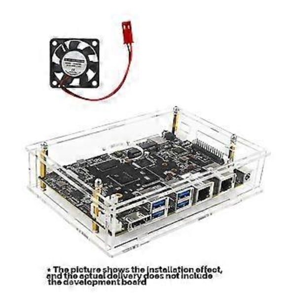 For Banana Pi F3 -F3 Akryl Etui Transparent Skall Beskyttende for Banana Pi -F3 Utviklingskort med Vifte