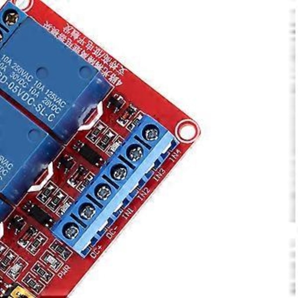 4-kanavainen optoerotinrelemoduulikortti, korkea ja matala liipaisu, 5V/12V/24V (5V)