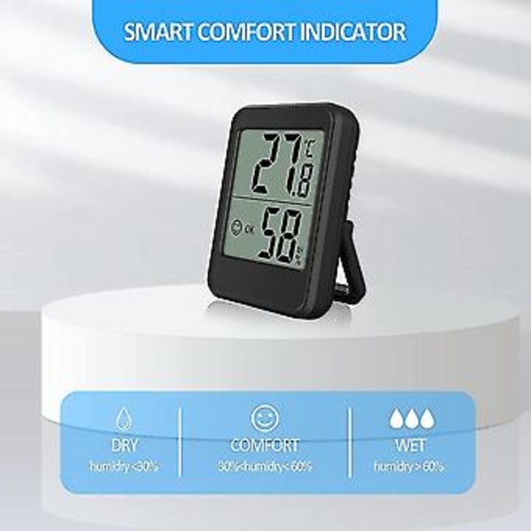 Digital Mini LCD Hygrometer för Inomhusbruk