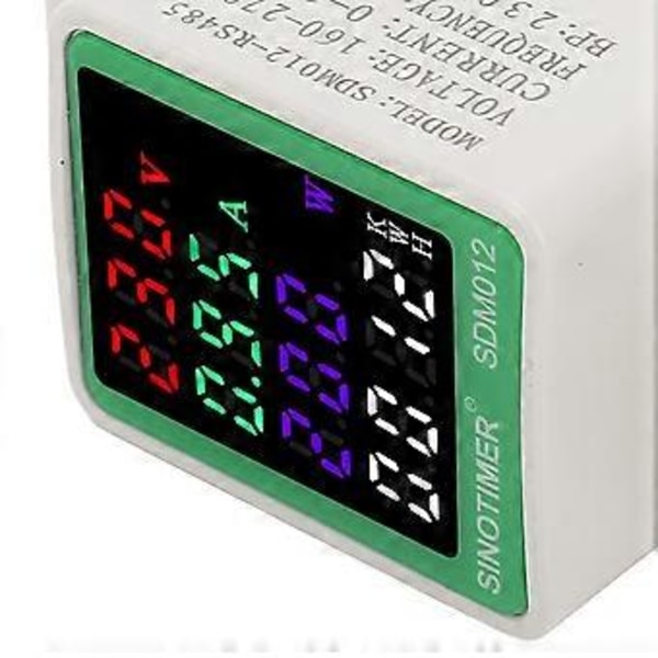 LED Digital Färgdisplay Elektricitetsmätare Enfas AC Ström Spänning Frekvens Effektfaktor Mätare AC230V 0-100A RS485 Typ