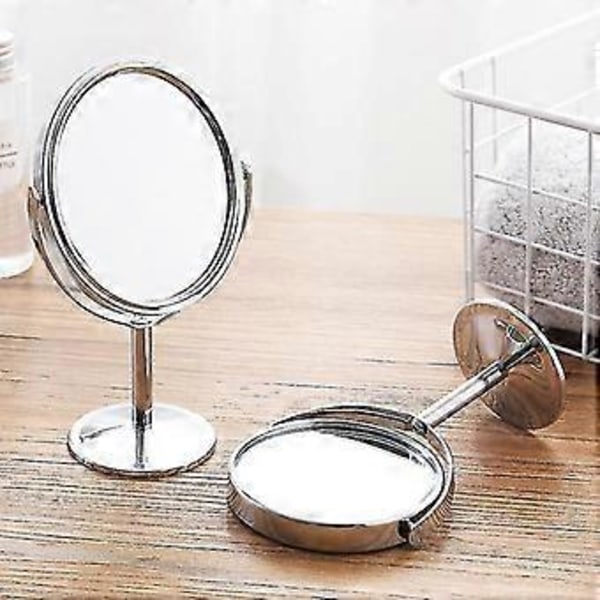 8-tums Stor Dubbelsidig 1x/10x Sminkspegel, 360 Graders Vridning Betterlifefg