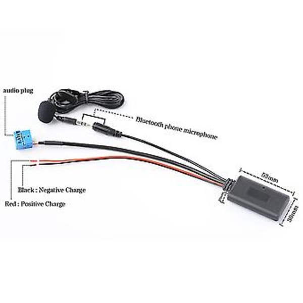 Auton Aux-sovitinkaapeli Bluetooth +mikrofoni sopii 307 308 407 Rd4 Radio Cd -malleihin