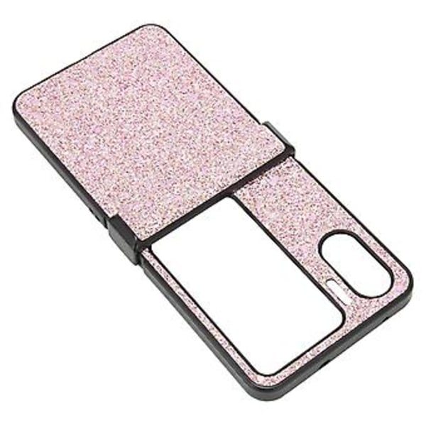 Flip Skärm Telefonskal Slitstarkt Perfekt Passform Glitterdesign Lätt att Rengöra Skydd för Oppo Find N2 Flip Rosa