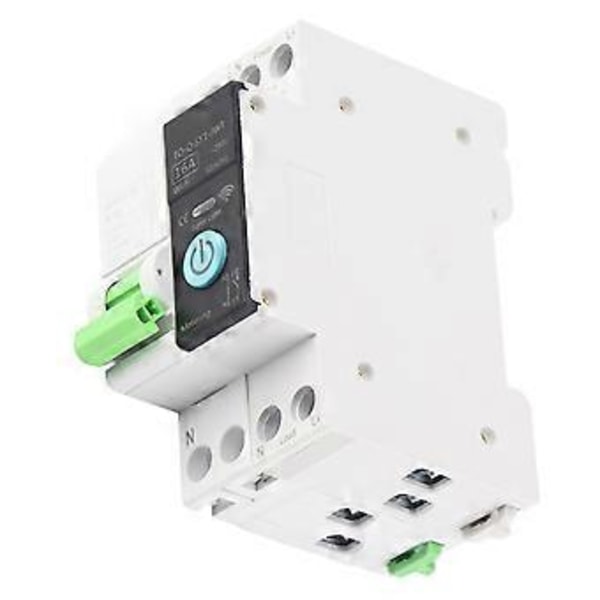 1P+N Smart WiFi Strømbryter med Måling 6KA Brytekapasitet Fjernkontroll Strømbryter 16A AC230V