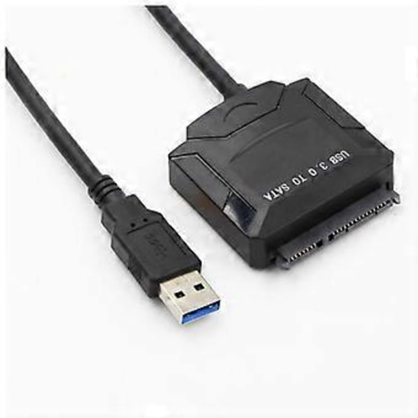 Sata Adapterkabel USB 3.0 til Sata Konverter 2.5/3.5 Tommers Harddisk for HDD SSD USB3.0 til Sata Kabel, Ingen Plugg