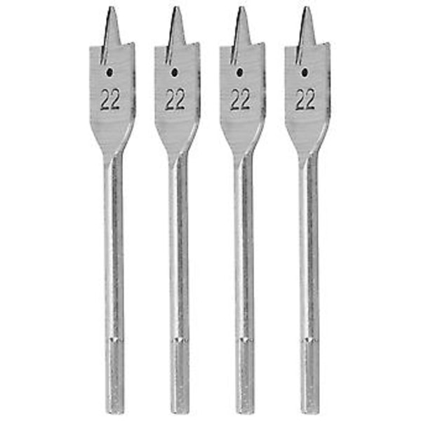 4 st Platt Träborr Set Högkolstål Spade Borrning Träbearbetningsverktyg 22mm
