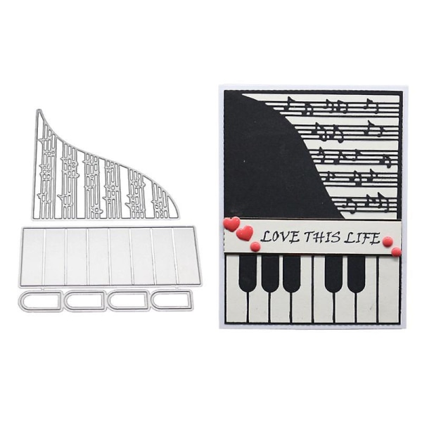 Piano Metal Cutting Dies Stencil DIY Scrapbooking Album Stämpel Paper Card