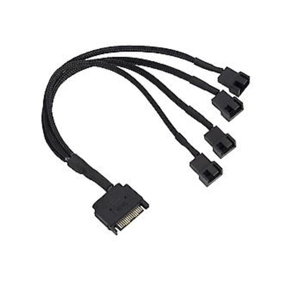 Ing Tuuletinadapterikaapeli, 15-nastainen Sata - 4 x 3-nastainen / 4-nastainen Pmw 12v PC-kotelotuuletinadapterikaapeli 15:een