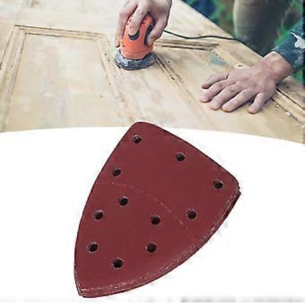 60 st Mus Sandpapper, 240 Korn, 140x140x100mm, 11 Hål, Handflate Slippapper Slipplattor för Effektiv Utjämning & Polering