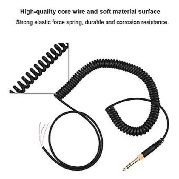 Hodetelefonkabel for DT 770 770PRO 990 990PRO Adapter Erstatning Fjærspiral