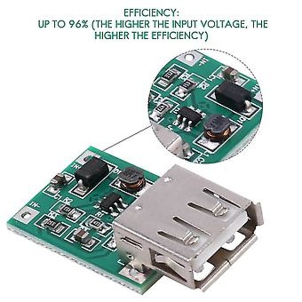 - Ingång 0.9v-5v Till 5v Utgång Usb Laddare Step Up Modul