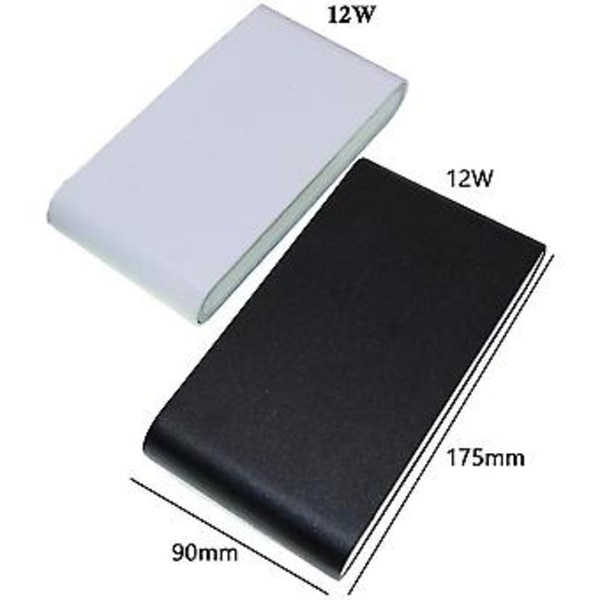 Vägglampa LED Vattentät Utomhus Vägglampa IP65 Aluminium 12W LED Vägglampa Inredning Vägg