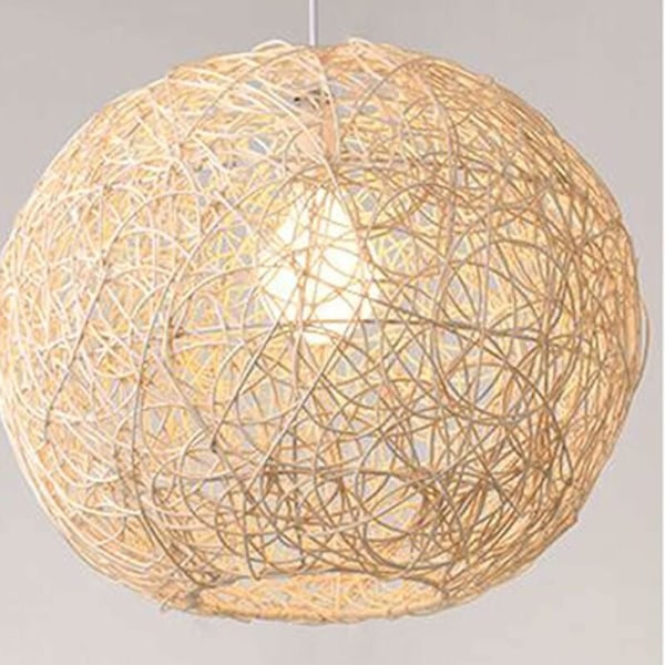 Rattan Pendant Lights, Hanging Lamp with Bulb, Handmade, Decors for Home, Bedroom