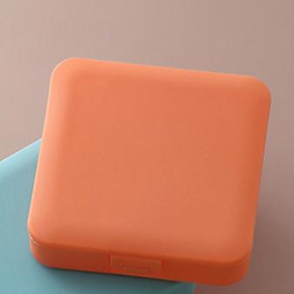 Sanitetsbind Oppbevaringsboks Liten Bærbar Menstruasjonsbind Organizer Multifunksjonell Stor Kapasitet med Enkel Spenne Oransje