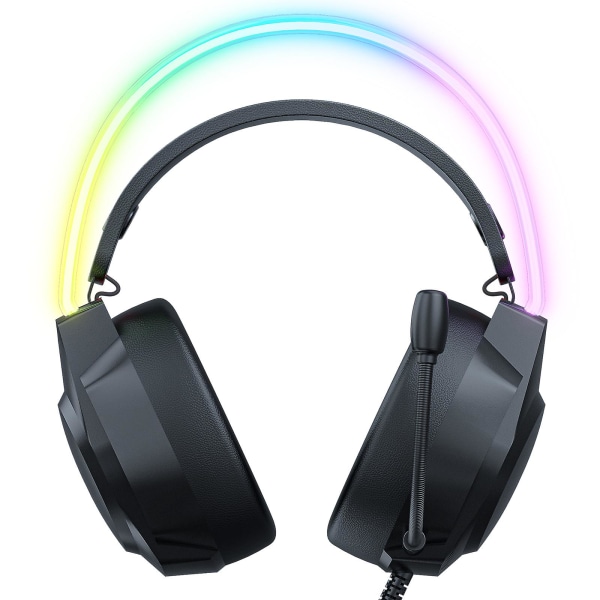 Neon Magic Gaming Headset - Dynamisk Rgb-belysning, uppslukande stereoljud och ultimat komfort