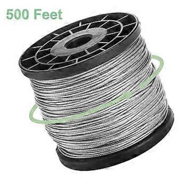 1/16 tommer x 500 fod wire reb kabel, flettet wire strandet reb flykabel til udendørs tørresnor, espalier