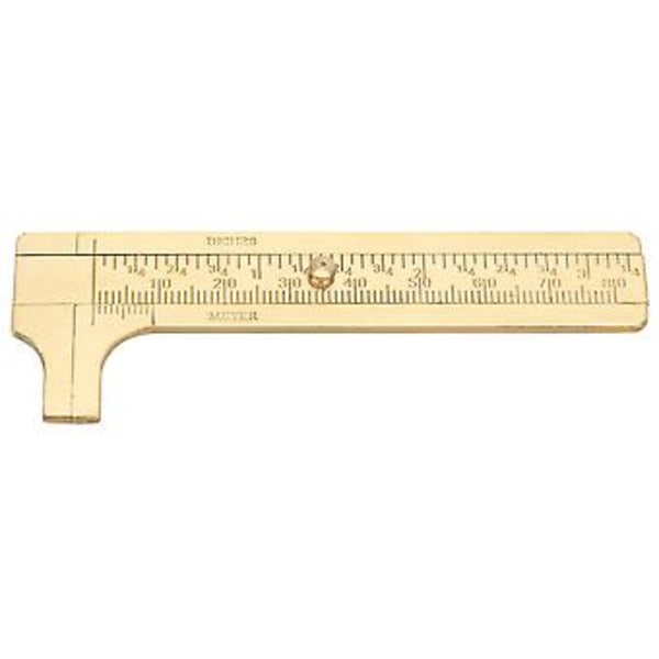 Dobbelt Skala Vernier Tykkelsesmåler Bærbar Messing Skyde Tykkelsesmåler Måleværktøj (80mm)