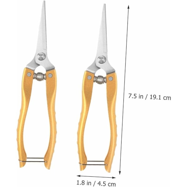 2 st trädgårdssaxar växter inomhus saxar rostfritt stål kraftiga saxar trädgårdssaxar trädgårdssaxar trädbeskärningssaxar