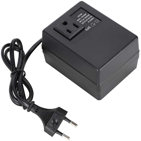 220v til 110v spændingsomformer, 220v transformer 110v 300w spændingsomformer 220v til 110v stikkontakt adapter spændingsomformer EU stik strømtransformer