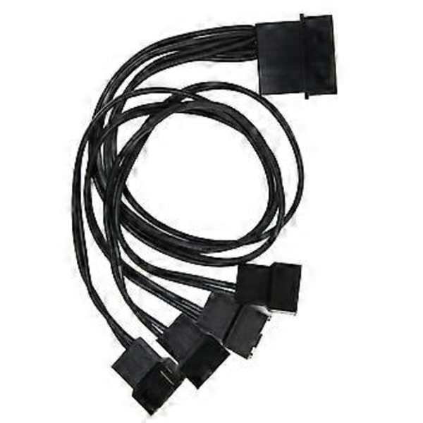 PWM Fan Splitter Praktisk 4 Pin Adapter Holdbart 3 Pin Forlænger Strømkabel til Stationær Computer