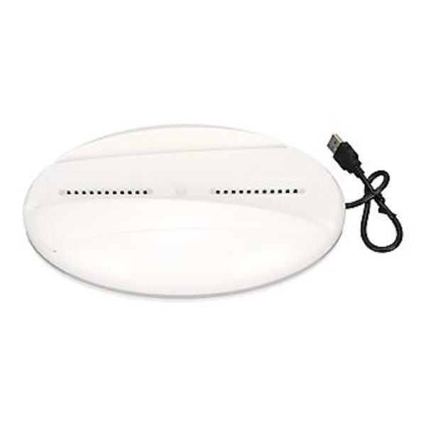 LED Vertikalt Ställ Stilren Plug and Play Konsoldockningsstation med 3 USB2.0-portar Färgglatt Ljus för PS5-konsoler Vit