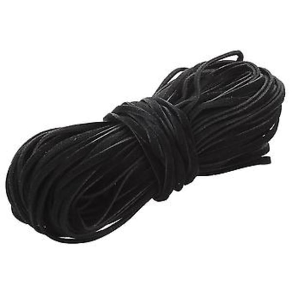 18m Mokkanahkainen Nauha Naru Johto 2mm Musta DIY Koristelu