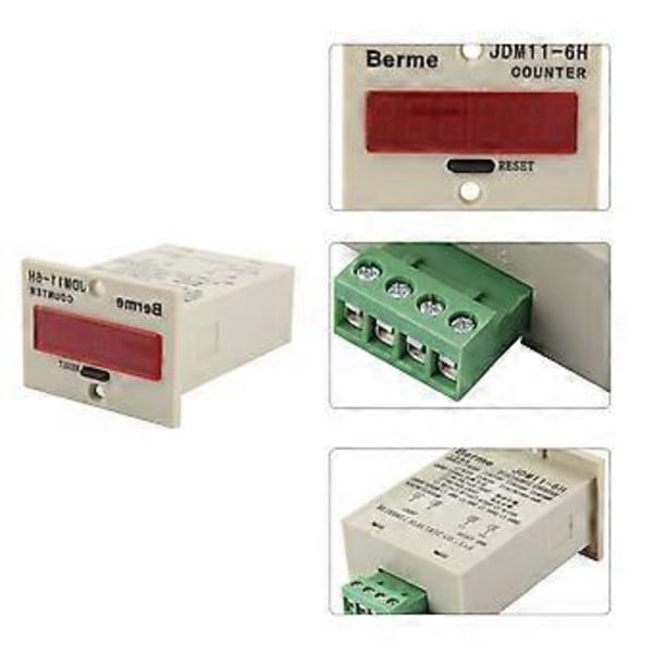 JDM11-6H 6-siffrig Elektronisk Räknare DC36V