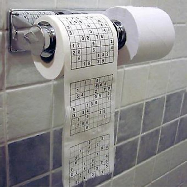 Puuselluloosamateriaali Uutuus Hauska Numero Sudoku Painettu Kylpy Hauska WC-paperi