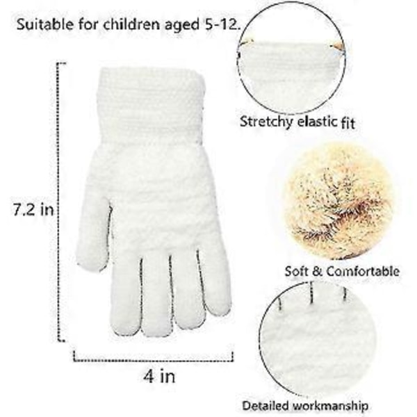 3 st Barn Vintermössa Halsduk Handskar Set För 2-5 År Gamla Pojkar Flickor, Stickad Tjock Varm Fleecefodrad Termisk Set Hs