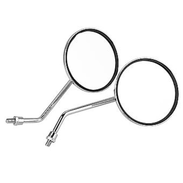 Motorcykel Sidespejl, 1 Par 8mm Højre Rundt Motorcykelspejl Motorcykel Bakspejl Bemærkelsesværdig Klarhed