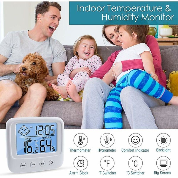 Hög precision digital inomhus hygrometer termometer, temperaturmonitor