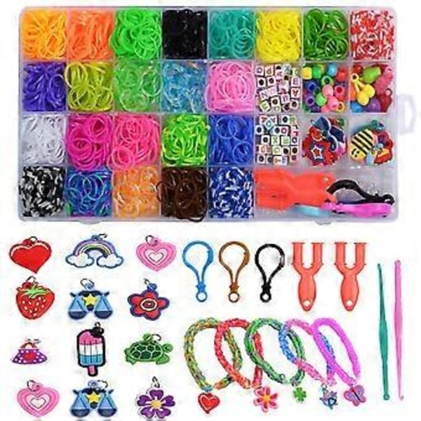 Loom Armbandstillverkningsset, Gummibandsarmbandssats för barn flickor pojkar, Vänskapsarmbandstillverkningssats