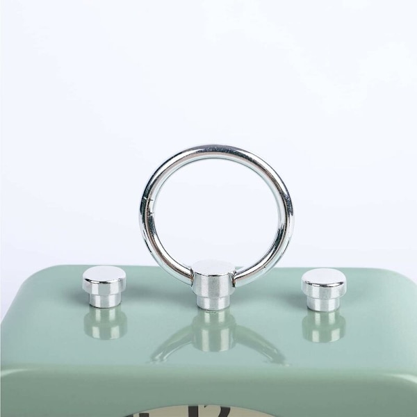 8,5 cm Analog Klocka Aqua Grön Kvadratisk Tyst Liten Metall Reseklockor För Barn Sovrum Sängbord Vardagsrum Kontor-Grön HIASDFLS