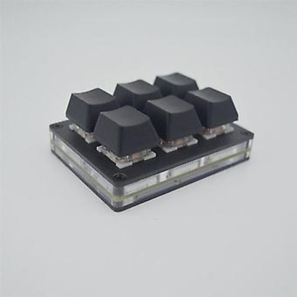 Osu Mini 6-tasters Tastatur Photoshop Tegnetastatur Støtte Rød Bryter Programmering Makrotastatur Mekanisk Tastatur, svart