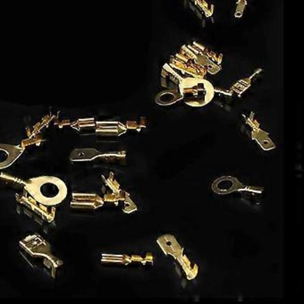 1000 st Snabbkopplingsklämmor Set 2.8 4.8 6.3mm Mässing Isolerad Hylsa Krympterminal Kit för Industri 1000 st