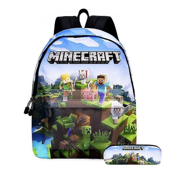 16 Inch Minecraft Game 3d Print Barn Skolväskor Ortopedisk ryggsäck Barn Skol Pojkar Flickor Mochila Cartoon Bag