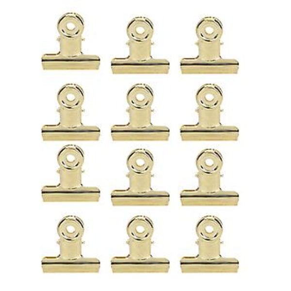 12 st Böjda C Nagel Förlängningsklämmor Nagel Nypklämmor Filklämma Nagelkonst Tillbehör Guld