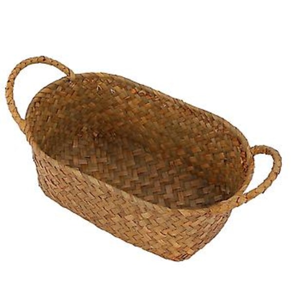 Stor Korg i Flätad Korg för Kit Fruktskål Picknickmat Brödlimpa Diverse