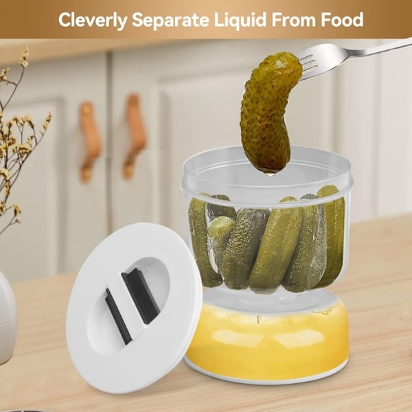 Pickle och olivburk, torr och våt separation lufttät Kimchi burk lufttät Kimchi timglasburk torr och våt dispenser